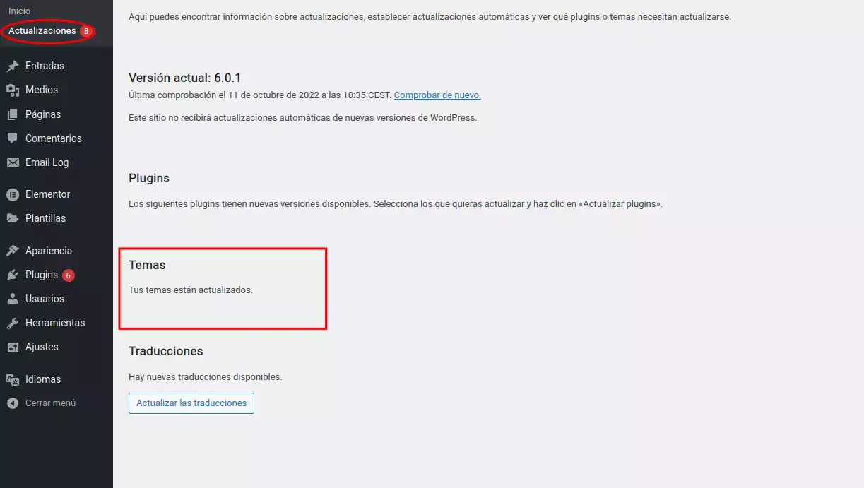 Actualizar Tema de WordPress en el backoffice | faustomendoza.com